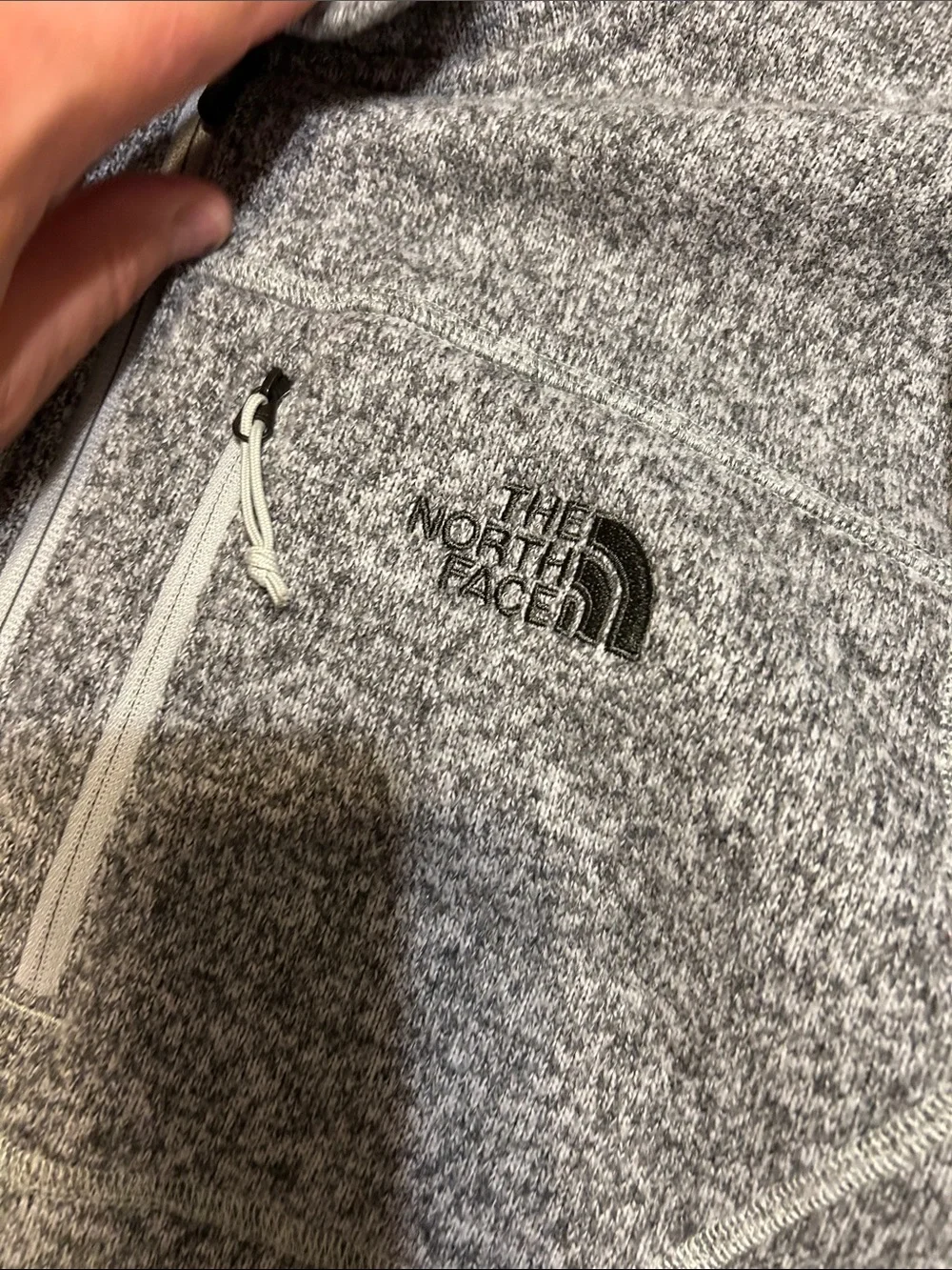 The North Face Heather Gray Half-Zip Fleece Pullover